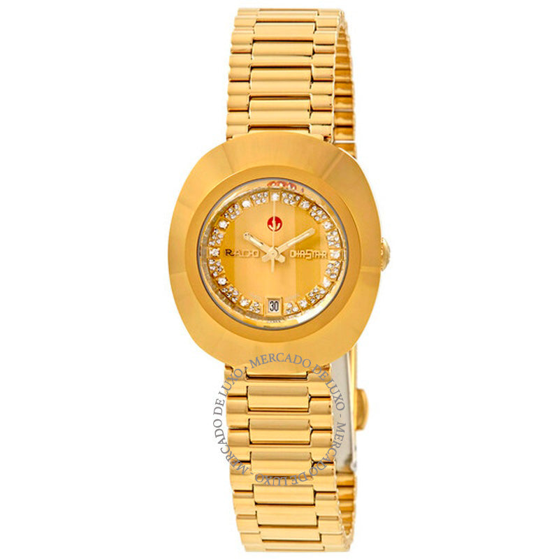Relógio O mostrador dourado automático S original 27 mm - Mercado de Luxo - O Maior E-Commerce de Bens, Produtos e Serviços de Luxo do Brasil.