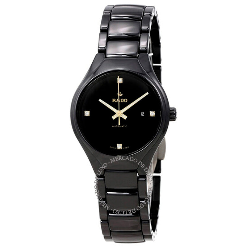 Relógio Mostrador de diamante negro verdadeiro 30 mm - Mercado de Luxo - O Maior E-Commerce de Bens, Produtos e Serviços de Luxo do Brasil.