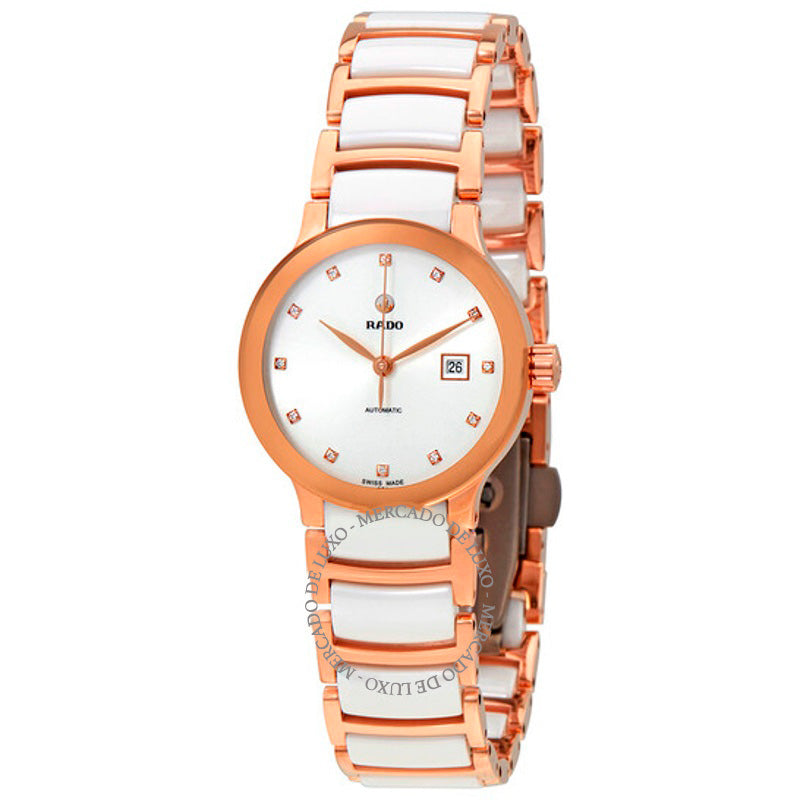 Relógio Centrix Automático Diamante Mostrador Branco 28 mm - Mercado de Luxo - O Maior E-Commerce de Bens, Produtos e Serviços de Luxo do Brasil.