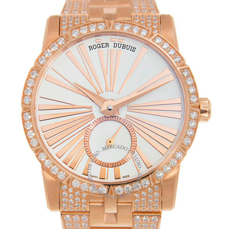 Relógio Excalibur 36 Automático Diamante Mostrador Branco 36 mm - Mercado de Luxo - O Maior E-Commerce de Bens, Produtos e Serviços de Luxo do Brasil.