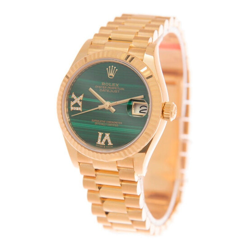 Relógio Datejust 31 com mostrador de diamantes em malaquita Ladies ouro amarelo 18k President 31 mm - Mercado de Luxo - O Maior E-Commerce de Bens, Produtos e Serviços de Luxo do Brasil.