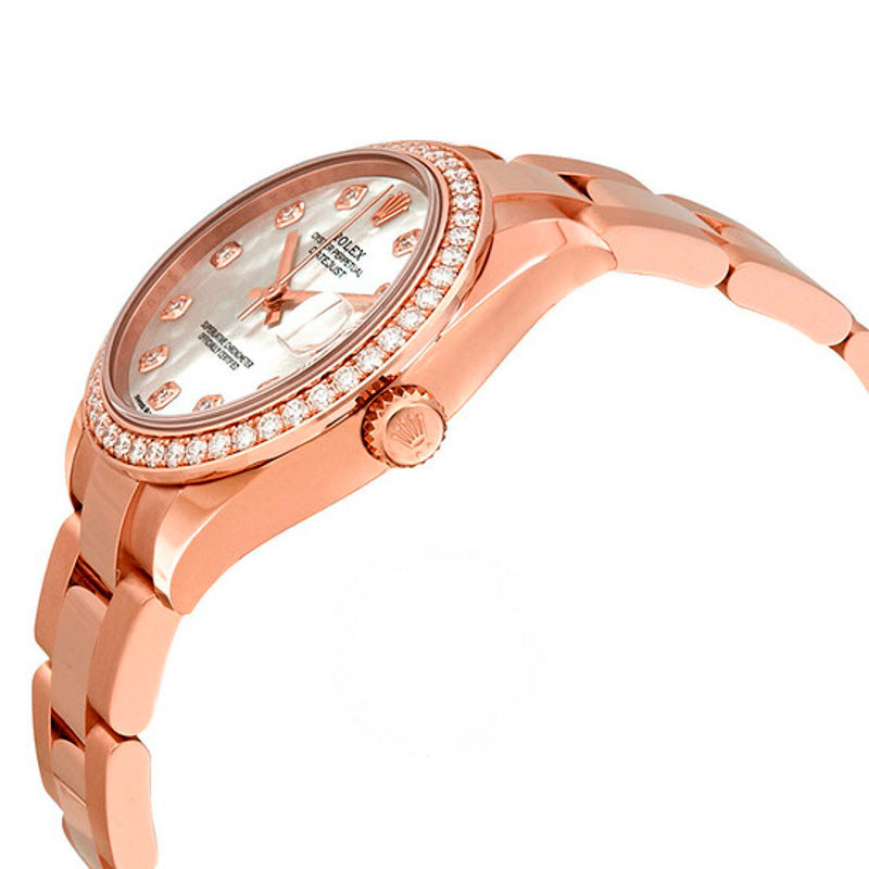 Relógio Oyster Datejust 31 com mostrador de diamante e madrepérola Ladies ouro Everose 18 quilates 31 mm - Mercado de Luxo - O Maior E-Commerce de Bens, Produtos e Serviços de Luxo do Brasil.