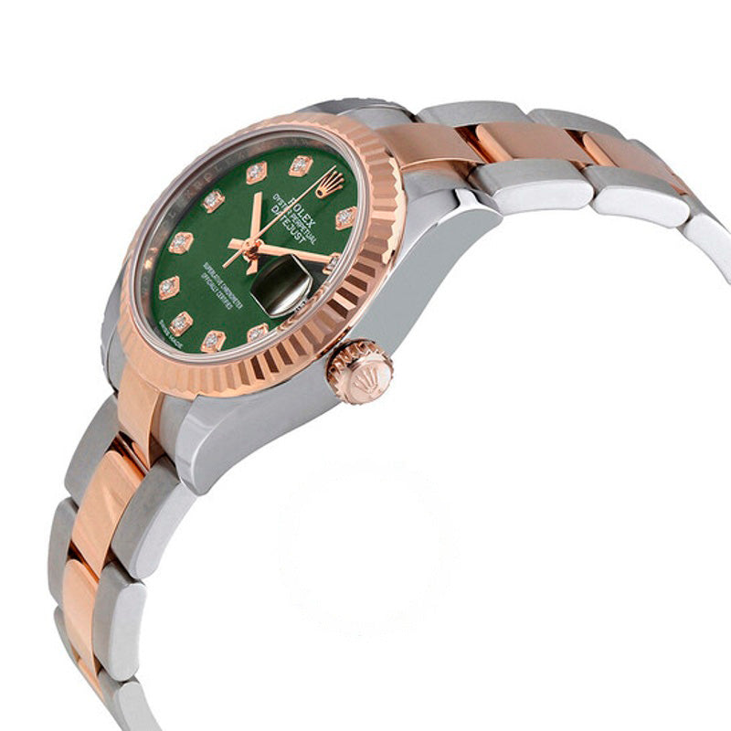 Relógio Oyster Perpetual Datejust Verde Oliva com Mostrador de Diamante Ladies 28 mm - Mercado de Luxo - O Maior E-Commerce de Bens, Produtos e Serviços de Luxo do Brasil.