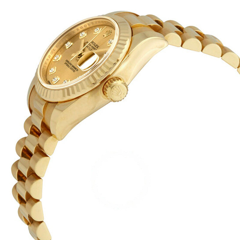 Relógio Lady-Datejust 26 Mostrador Dourado Ouro Amarelo 18K Presidente Automático  - Mercado de Luxo - O Maior E-Commerce de Bens, Produtos e Serviços de Luxo do Brasil.