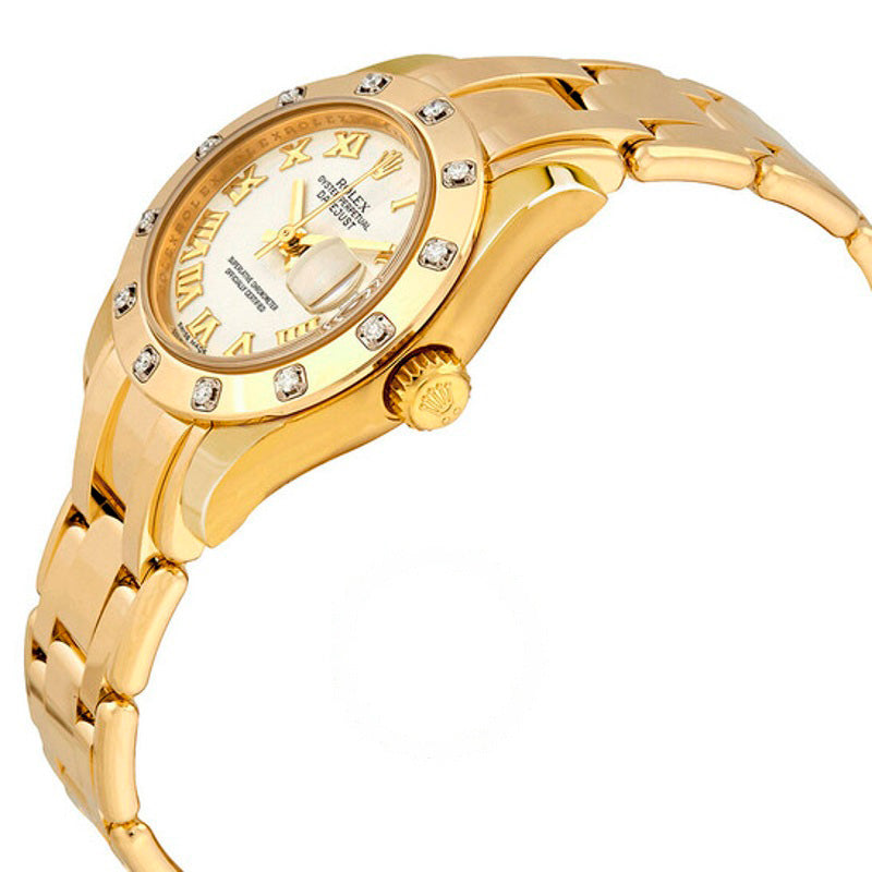 Relógio Lady-Datejust Pearlmaster Mostrador Branco Ouro Amarelo 18K Automático 29 mm - Mercado de Luxo - O Maior E-Commerce de Bens, Produtos e Serviços de Luxo do Brasil.