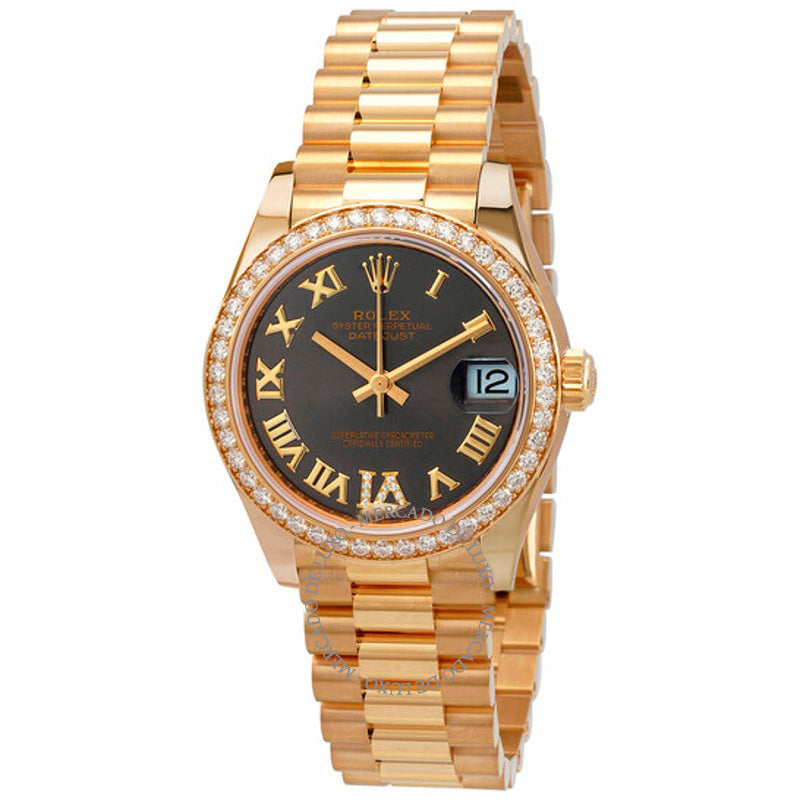Relógio Datejust 31 Automático Ouro Amarelo 18k Mostrador Cinza Diamante 31 mm - Mercado de Luxo - O Maior E-Commerce de Bens, Produtos e Serviços de Luxo do Brasil.