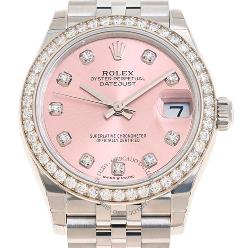 Relógio Datejust 31 Automático Diamante Rosa Mostrador 31 mm - Mercado de Luxo - O Maior E-Commerce de Bens, Produtos e Serviços de Luxo do Brasil.