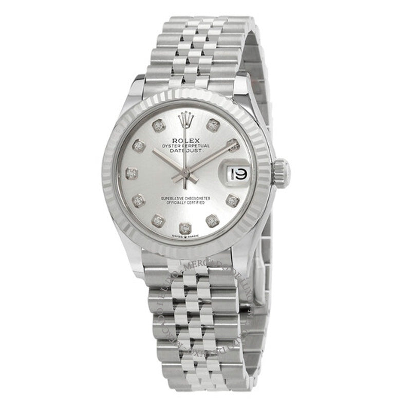 Relógio Datejust 31 Automático Diamante Mostrador Prateado  - Mercado de Luxo - O Maior E-Commerce de Bens, Produtos e Serviços de Luxo do Brasil.