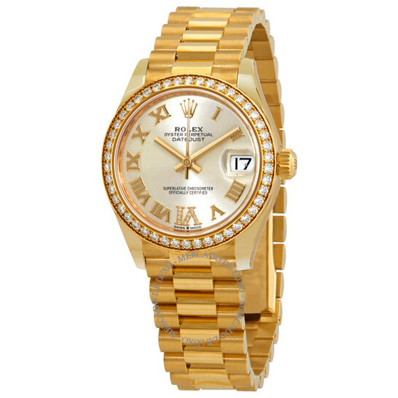 Relógio Datejust 31 Automático Diamante Mostrador Prateado  - Mercado de Luxo - O Maior E-Commerce de Bens, Produtos e Serviços de Luxo do Brasil.