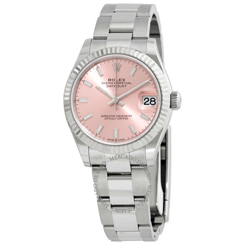 Relógio Datejust 31 Automático Mostrador Rosa 31 mm - Mercado de Luxo - O Maior E-Commerce de Bens, Produtos e Serviços de Luxo do Brasil.