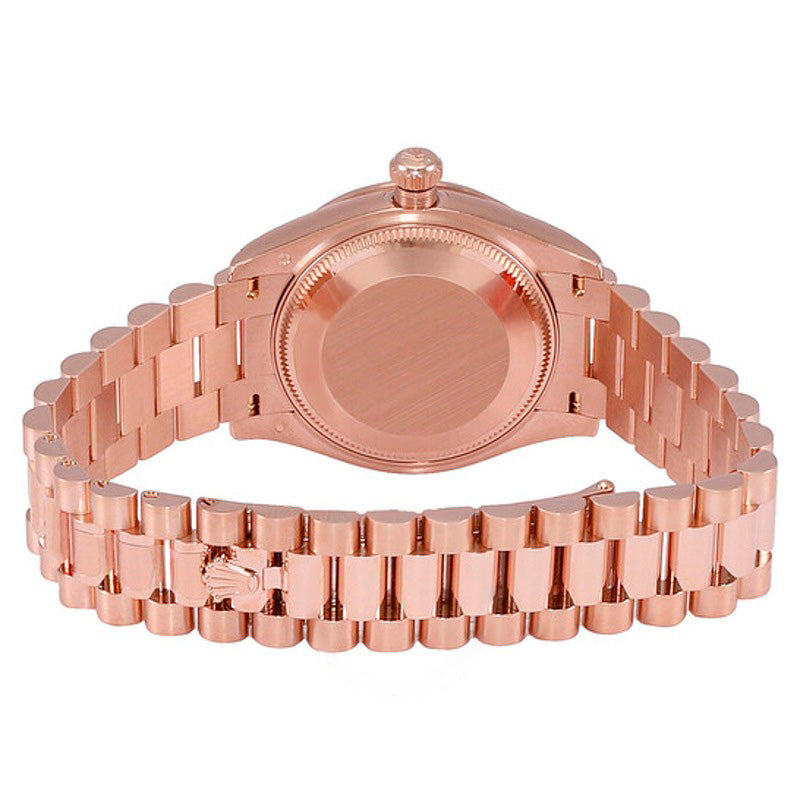 Relógio Datejust 31 em prata com motivo floral e mostrador de diamante ouro Everose 18k President 31 mm - Mercado de Luxo - O Maior E-Commerce de Bens, Produtos e Serviços de Luxo do Brasil.