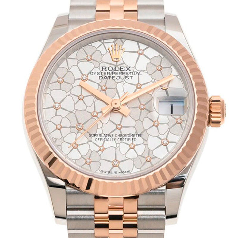 Relógio Jubilee Datejust 31 Prata com Motivo Floral e Mostrador de Diamante  - Mercado de Luxo - O Maior E-Commerce de Bens, Produtos e Serviços de Luxo do Brasil.