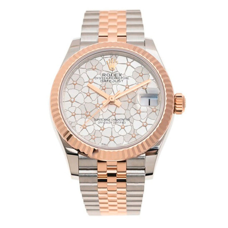 Relógio Jubilee Datejust 31 Prata com Motivo Floral e Mostrador de Diamante  - Mercado de Luxo - O Maior E-Commerce de Bens, Produtos e Serviços de Luxo do Brasil.