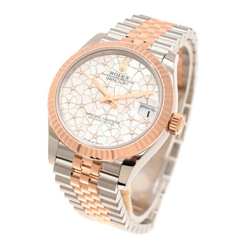 Relógio Jubilee Datejust 31 Prata com Motivo Floral e Mostrador de Diamante  - Mercado de Luxo - O Maior E-Commerce de Bens, Produtos e Serviços de Luxo do Brasil.