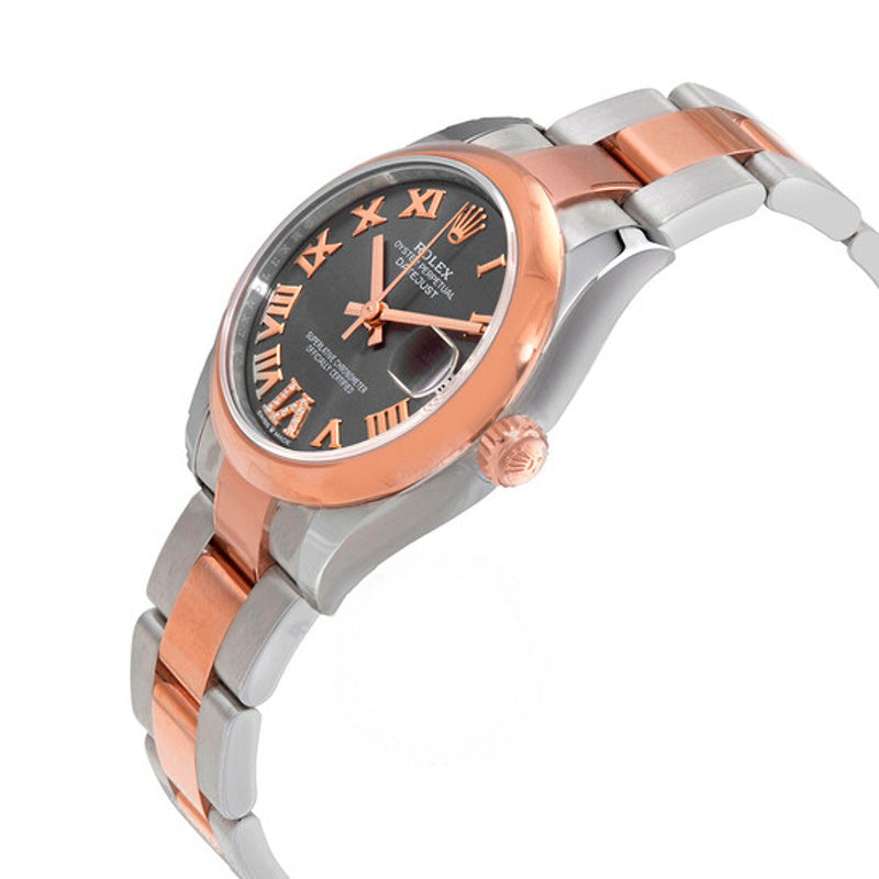 Relógio Oyster Datejust 31 automático com mostrador de ródio escuro em aço e ouro Everose 18k  - Mercado de Luxo - O Maior E-Commerce de Bens, Produtos e Serviços de Luxo do Brasil.