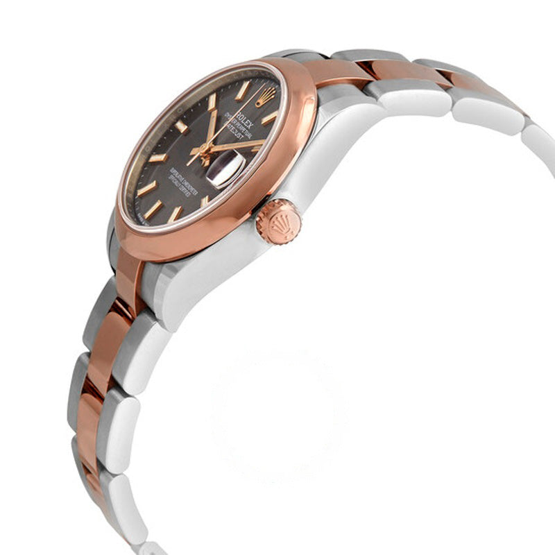 Relógio Oyster Datejust 31 automático com mostrador de ródio escuro em aço e ouro Everose 18k  - Mercado de Luxo - O Maior E-Commerce de Bens, Produtos e Serviços de Luxo do Brasil.