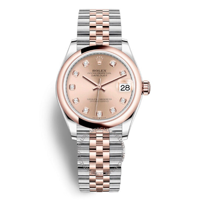 Relógio Datejust 31 Rose Diamond Dial Automático em Aço e Ouro Everose 18k Jubilee  - Mercado de Luxo - O Maior E-Commerce de Bens, Produtos e Serviços de Luxo do Brasil.