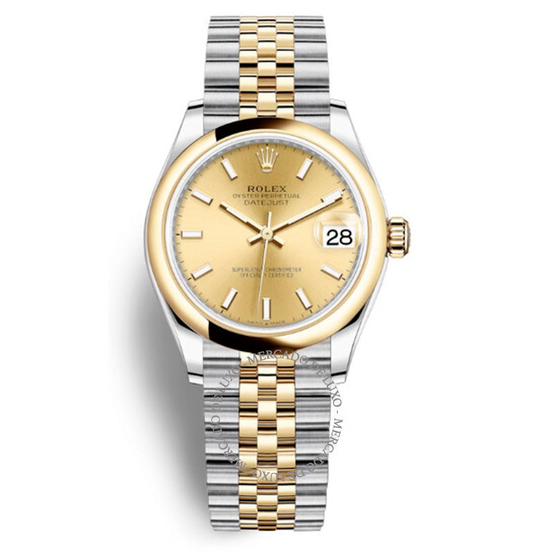 Relógio Datejust 31 automático mostrador champanhe aço e ouro amarelo 18k Jubilee 31 mm - Mercado de Luxo - O Maior E-Commerce de Bens, Produtos e Serviços de Luxo do Brasil.