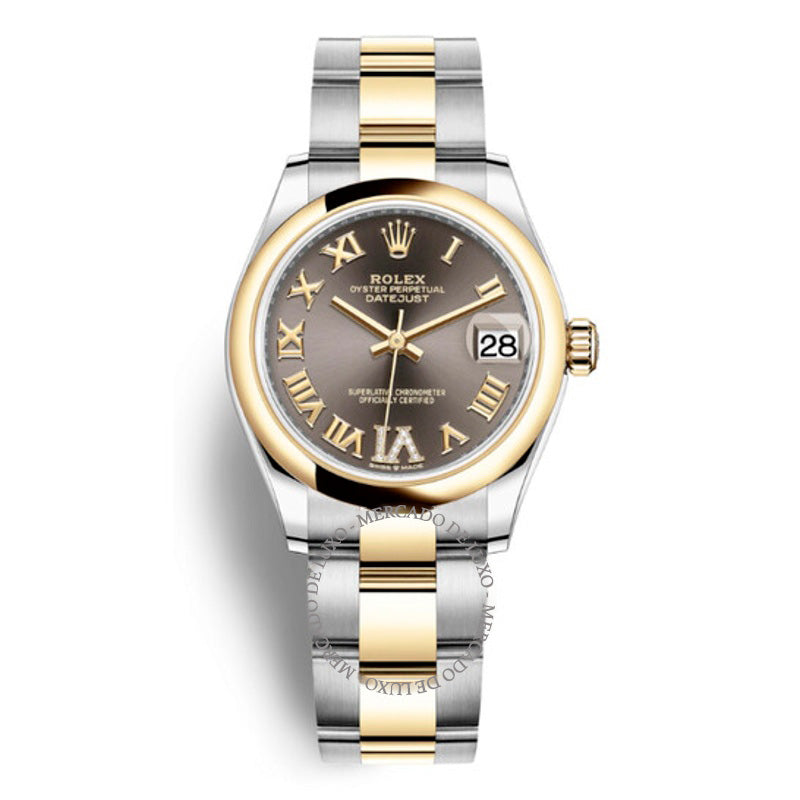 Relógio Oyster Datejust 31 Automático com Mostrador Cinza Escuro 31 mm - Mercado de Luxo - O Maior E-Commerce de Bens, Produtos e Serviços de Luxo do Brasil.