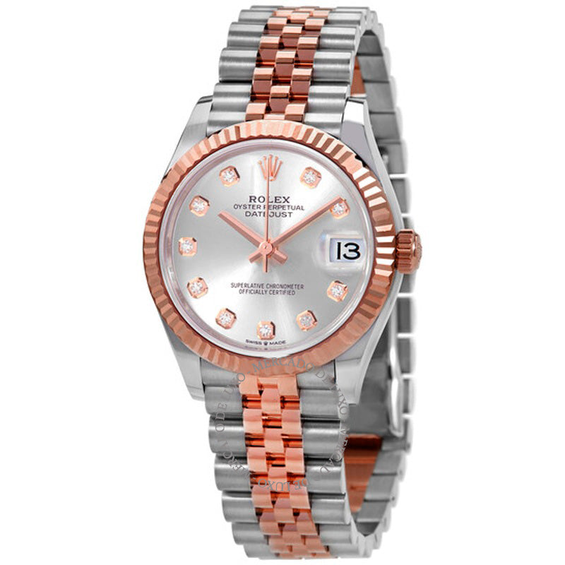 Relógio Datejust 31 Jubilee Automático em Aço e Ouro Everose 18k com Mostrador de Diamante e Prata  - Mercado de Luxo - O Maior E-Commerce de Bens, Produtos e Serviços de Luxo do Brasil.
