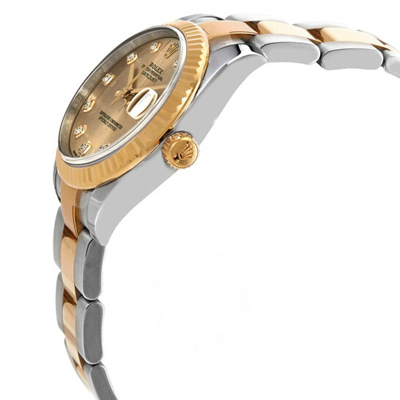 Relógio Datejust 31 Champagne Diamond Dial Oyster Automático em Aço e Ouro Amarelo 18k  - Mercado de Luxo - O Maior E-Commerce de Bens, Produtos e Serviços de Luxo do Brasil.