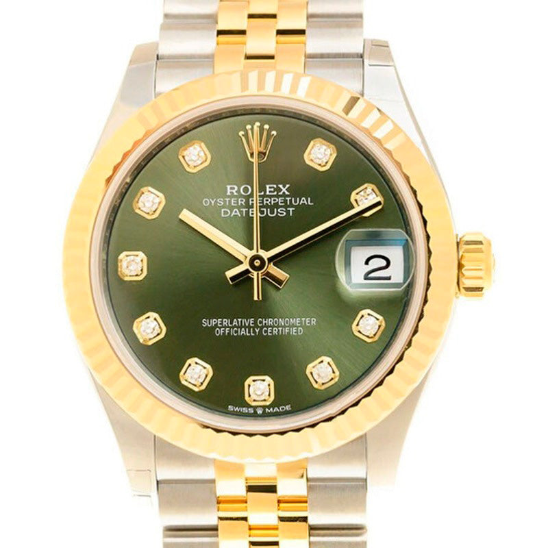 Relógio Datejust 31 Jubilee Automático em Aço e Ouro Amarelo 18k com Mostrador de Diamante Verde Oliva 31 mm - Mercado de Luxo - O Maior E-Commerce de Bens, Produtos e Serviços de Luxo do Brasil.