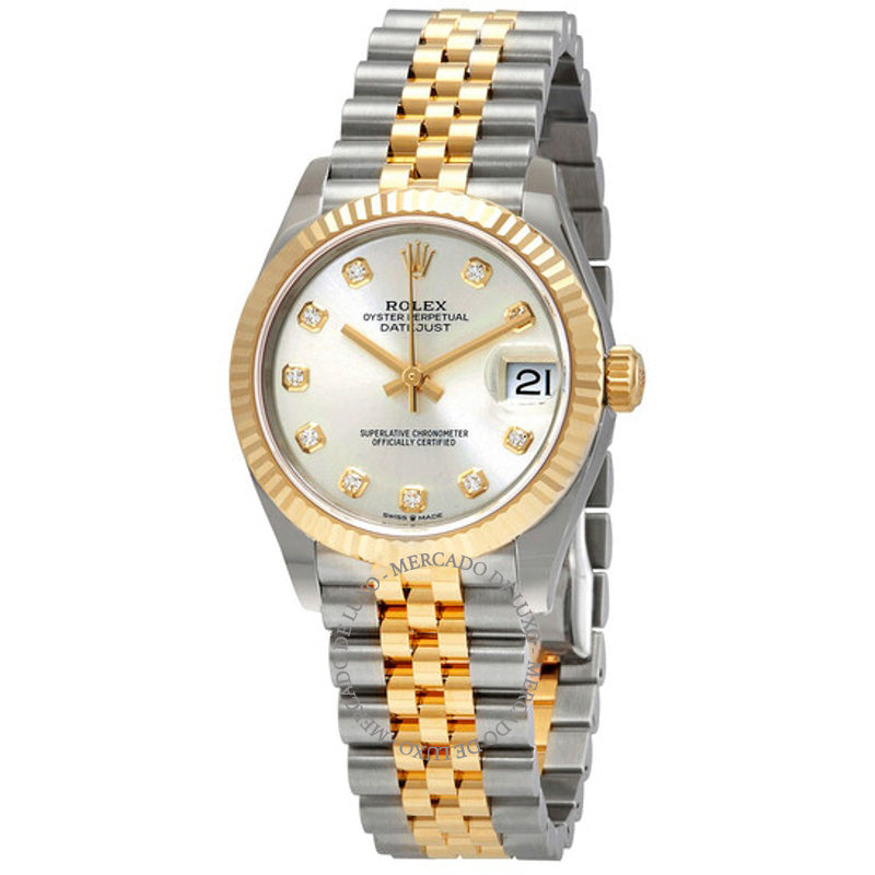 Relógio Datejust 31 Jubilee Automático em Aço e Ouro Amarelo 18k com Mostrador de Diamante e Prata 31 mm - Mercado de Luxo - O Maior E-Commerce de Bens, Produtos e Serviços de Luxo do Brasil.
