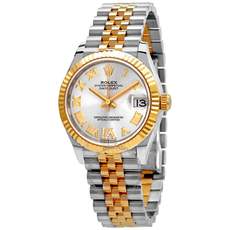 Relógio Datejust 31 Jubilee Automático em Aço e Ouro Amarelo 18k com Mostrador de Diamante e Prata 31 mm - Mercado de Luxo - O Maior E-Commerce de Bens, Produtos e Serviços de Luxo do Brasil.