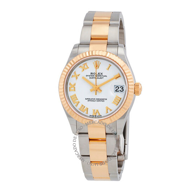 Relógio Oyster Datejust 31 automático mostrador branco aço e ouro amarelo 18k 31 mm - Mercado de Luxo - O Maior E-Commerce de Bens, Produtos e Serviços de Luxo do Brasil.