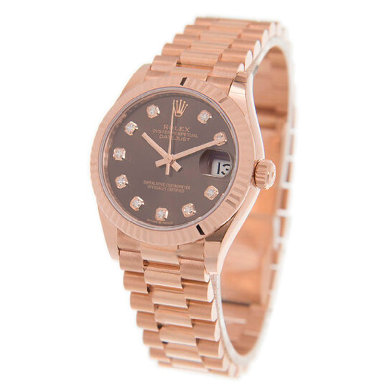 Relógio Datejust 31 Chocolate Diamond Dial em Ouro Everose 18k President 31 mm - Mercado de Luxo - O Maior E-Commerce de Bens, Produtos e Serviços de Luxo do Brasil.