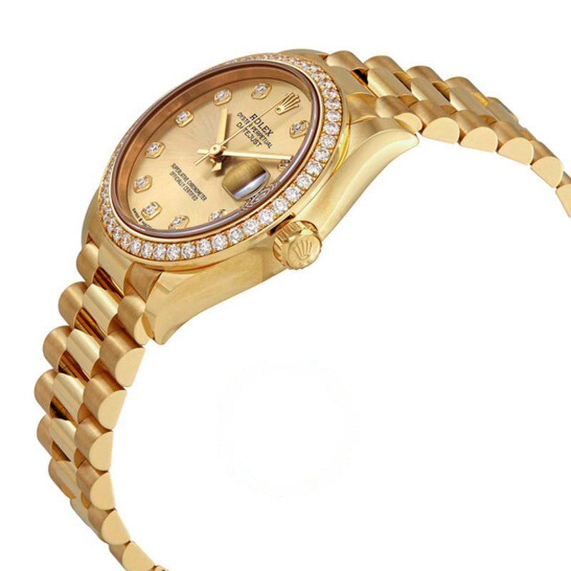 Relógio Datejust 31 Champagne Diamond Dail em Ouro Amarelo 18k President 31 mm - Mercado de Luxo - O Maior E-Commerce de Bens, Produtos e Serviços de Luxo do Brasil.