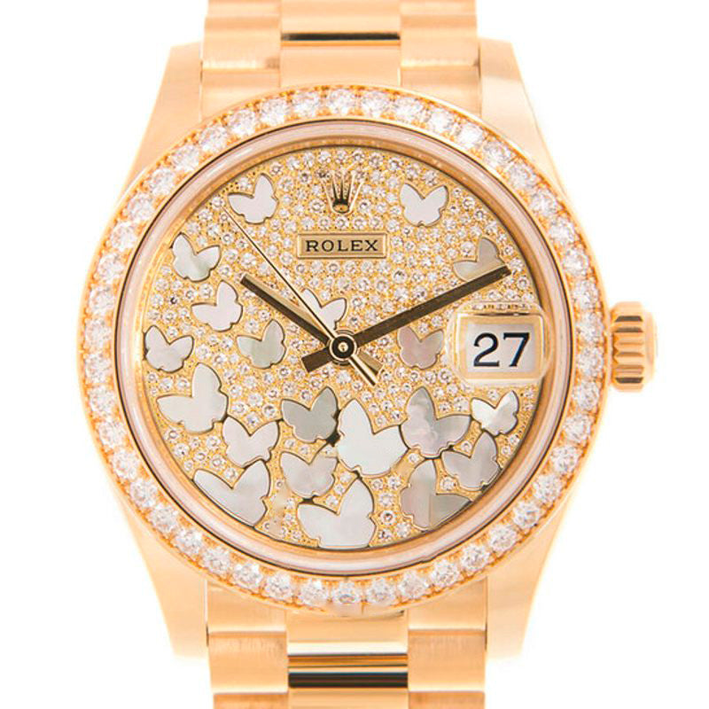 Relógio Datejust 31 com mostrador de diamante e madrepérola e borboleta 31 mm - Mercado de Luxo - O Maior E-Commerce de Bens, Produtos e Serviços de Luxo do Brasil.