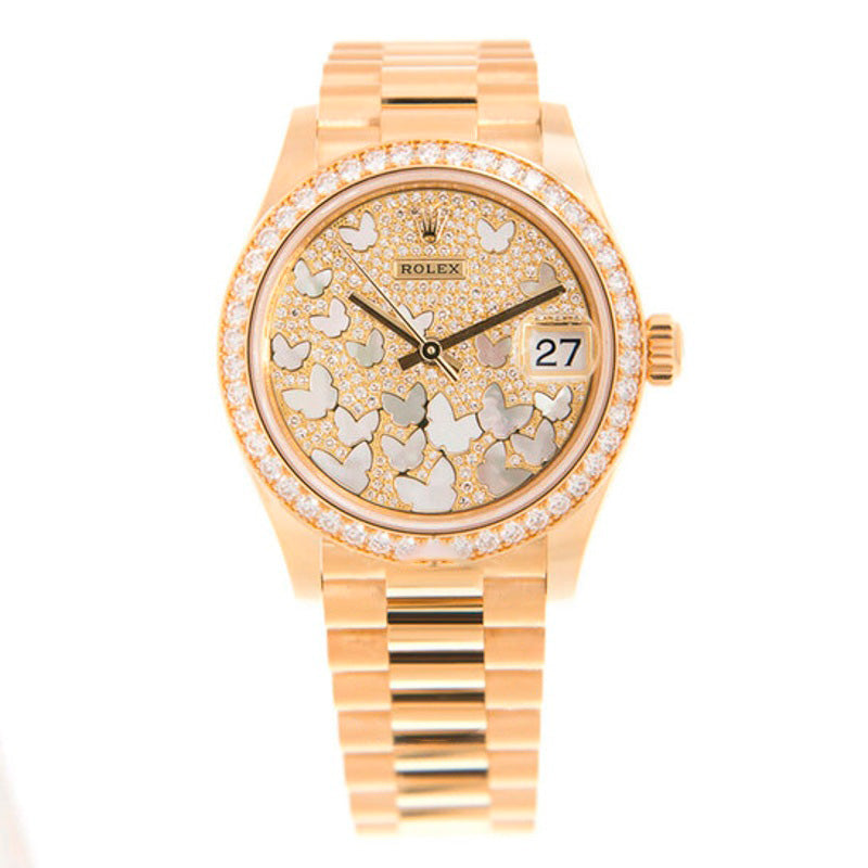 Relógio Datejust 31 com mostrador de diamante e madrepérola e borboleta 31 mm - Mercado de Luxo - O Maior E-Commerce de Bens, Produtos e Serviços de Luxo do Brasil.