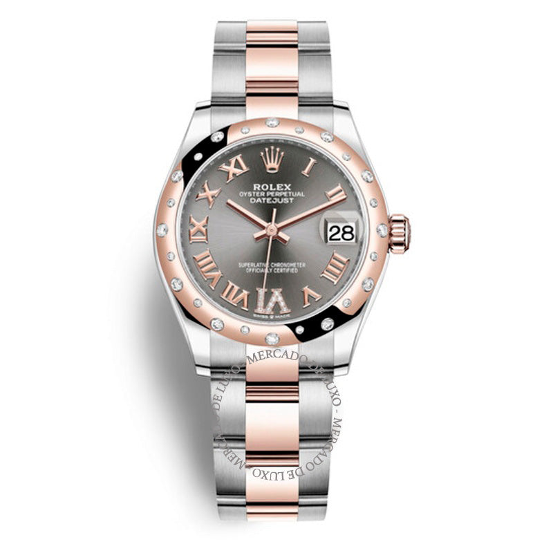 Relógio DateJust 31 automático em aço inoxidável ouro Everose 18 quilates Oyster 31 mm - Mercado de Luxo - O Maior E-Commerce de Bens, Produtos e Serviços de Luxo do Brasil.