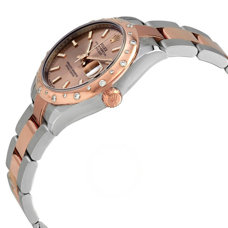 Relógio Oyster automático Datejust 31 com mostrador rosa em aço e ouro rosa 18k 31 mm - Mercado de Luxo - O Maior E-Commerce de Bens, Produtos e Serviços de Luxo do Brasil.