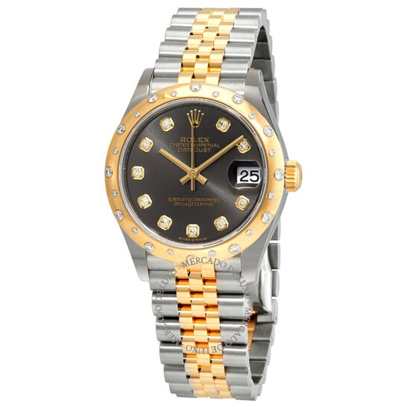 Relógio Datejust 31 Jubilee Automático em Aço e Ouro Amarelo 18k com Mostrador de Diamante Cinza Escuro 31 mm - Mercado de Luxo - O Maior E-Commerce de Bens, Produtos e Serviços de Luxo do Brasil.