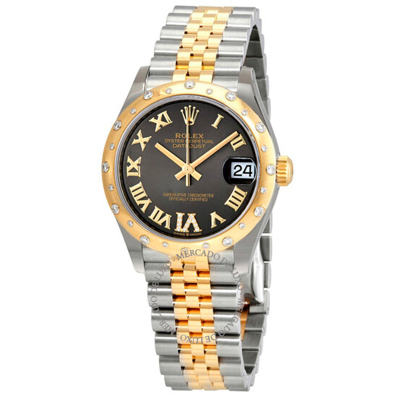 Relógio Datejust 31 Jubilee Automático em Aço e Ouro Amarelo 18k com Mostrador Cinza Escuro 31 mm - Mercado de Luxo - O Maior E-Commerce de Bens, Produtos e Serviços de Luxo do Brasil.