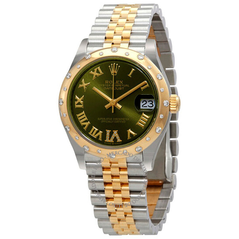 Relógio Datejust 31 Jubilee Automático em Aço e Ouro Amarelo 18k com Mostrador Verde Oliva 31 mm - Mercado de Luxo - O Maior E-Commerce de Bens, Produtos e Serviços de Luxo do Brasil.