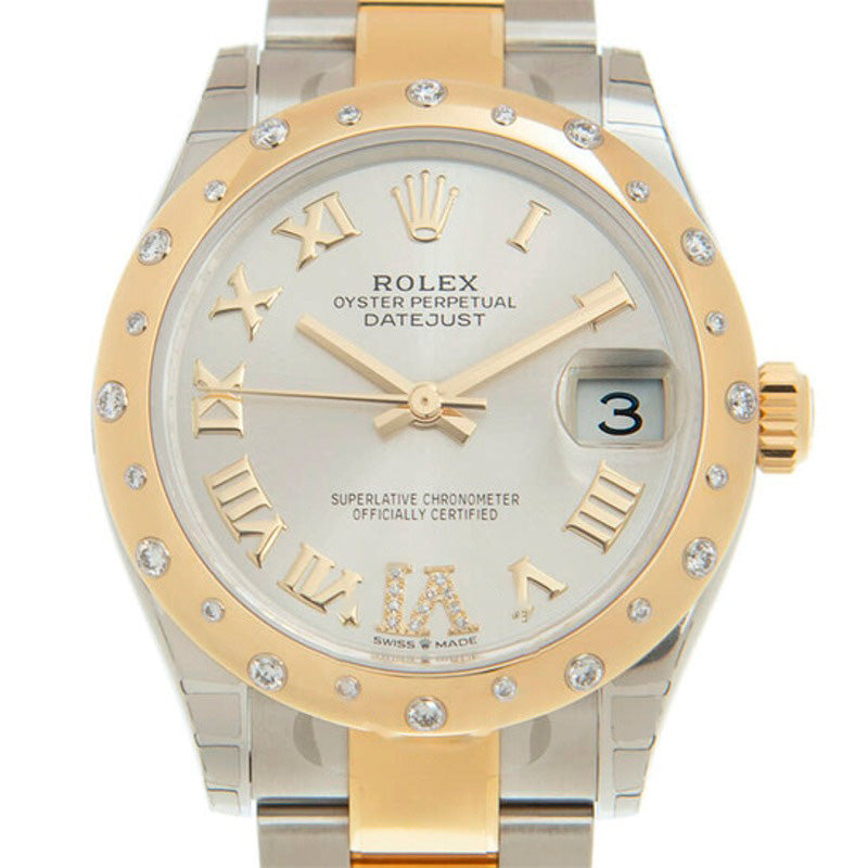 Relógio Oyster Datejust 31 automático em aço e ouro amarelo 18k com mostrador prateado 31 mm - Mercado de Luxo - O Maior E-Commerce de Bens, Produtos e Serviços de Luxo do Brasil.