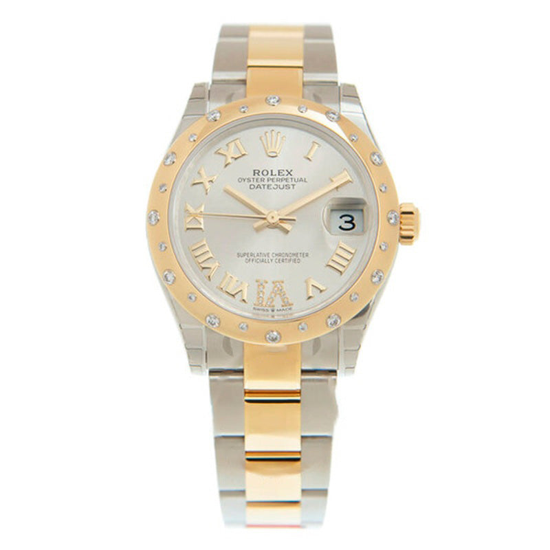 Relógio Oyster Datejust 31 automático em aço e ouro amarelo 18k com mostrador prateado 31 mm - Mercado de Luxo - O Maior E-Commerce de Bens, Produtos e Serviços de Luxo do Brasil.