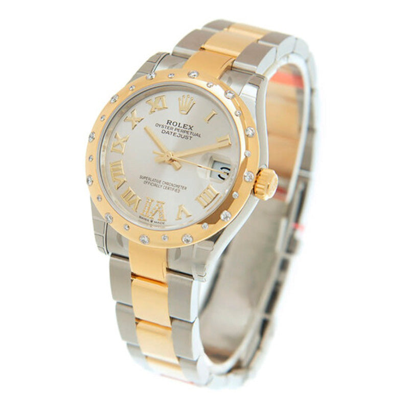 Relógio Oyster Datejust 31 automático em aço e ouro amarelo 18k com mostrador prateado 31 mm - Mercado de Luxo - O Maior E-Commerce de Bens, Produtos e Serviços de Luxo do Brasil.