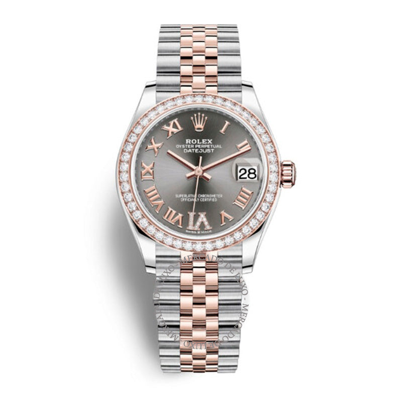Relógio Datejust Dark Rhodium Roman Dial automático em aço e ouro Everose Jubilee 31 mm - Mercado de Luxo - O Maior E-Commerce de Bens, Produtos e Serviços de Luxo do Brasil.