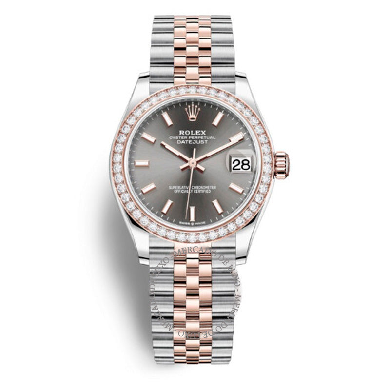 Relógio Datejust Jubilee automático mostrador de ródio escuro em aço e ouro Everose 31 mm - Mercado de Luxo - O Maior E-Commerce de Bens, Produtos e Serviços de Luxo do Brasil.