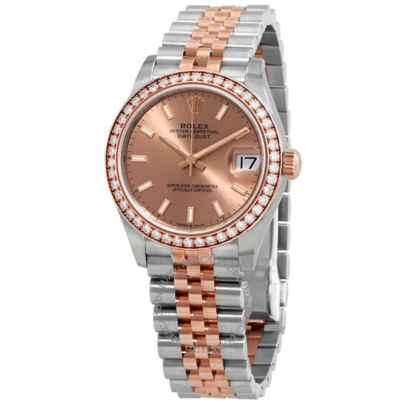 Relógio Datejust Rose Diamond Dial Automático em Aço e Ouro Everose Jubilee 31 mm - Mercado de Luxo - O Maior E-Commerce de Bens, Produtos e Serviços de Luxo do Brasil.