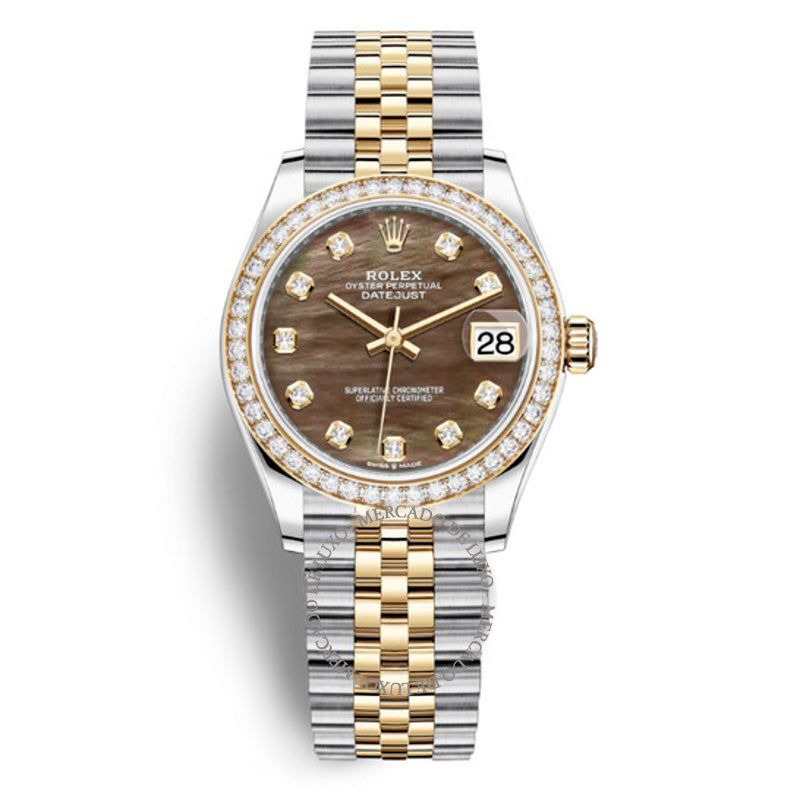 Relógio Datejust 31 Jubilee em Aço e Ouro Amarelo 18k com Mostrador de Diamante e Madrepérola Negra 31 mm - Mercado de Luxo - O Maior E-Commerce de Bens, Produtos e Serviços de Luxo do Brasil.