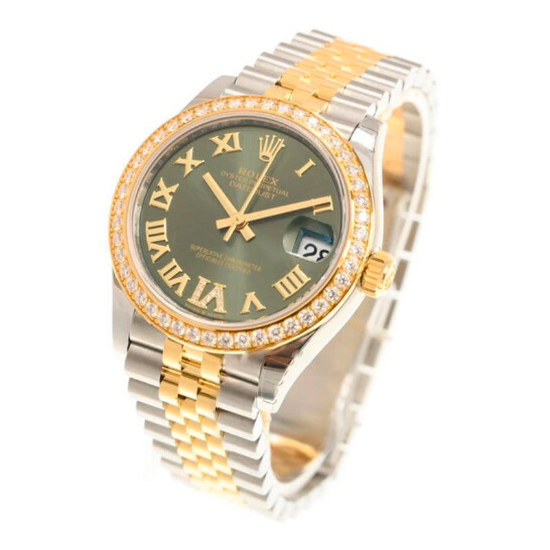Relógio Jubilee Datejust 31 com mostrador de diamante verde em aço e ouro amarelo 18k 31 mm - Mercado de Luxo - O Maior E-Commerce de Bens, Produtos e Serviços de Luxo do Brasil.