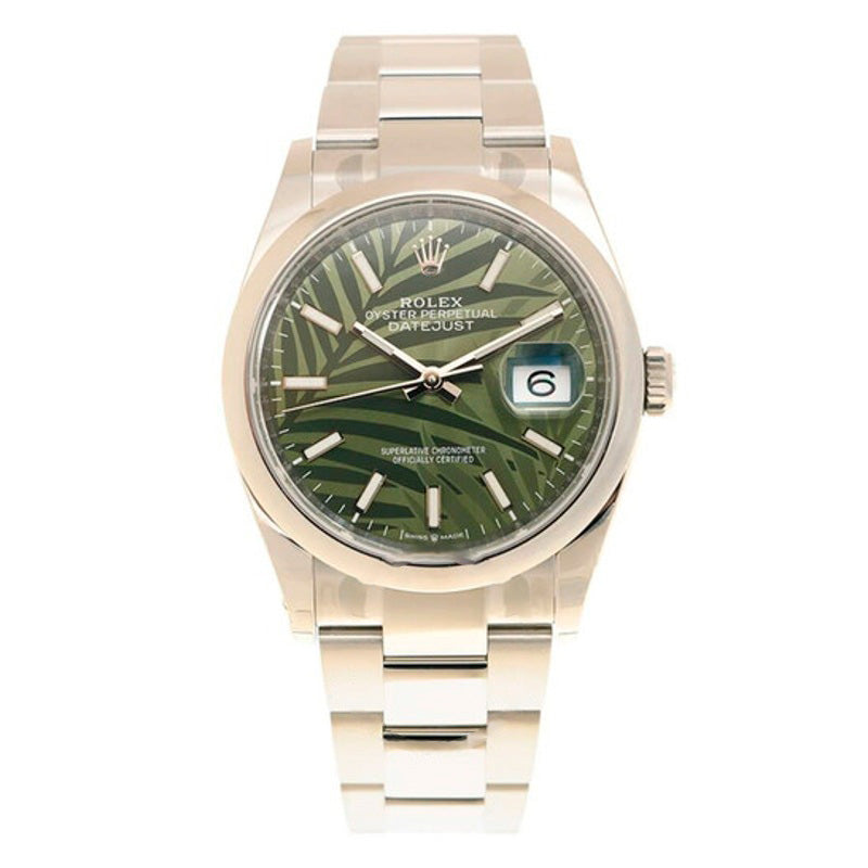 Relógio Datejust 36 Automático Verde Oliva Palm 36 mm - Mercado de Luxo - O Maior E-Commerce de Bens, Produtos e Serviços de Luxo do Brasil.