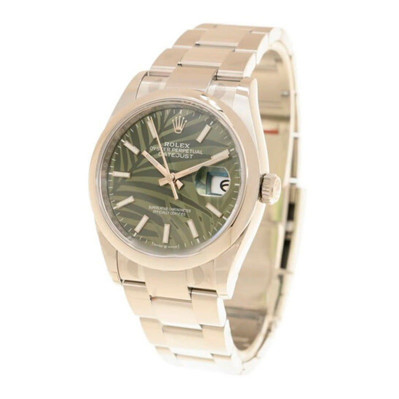 Relógio Datejust 36 Automático Verde Oliva Palm 36 mm - Mercado de Luxo - O Maior E-Commerce de Bens, Produtos e Serviços de Luxo do Brasil.