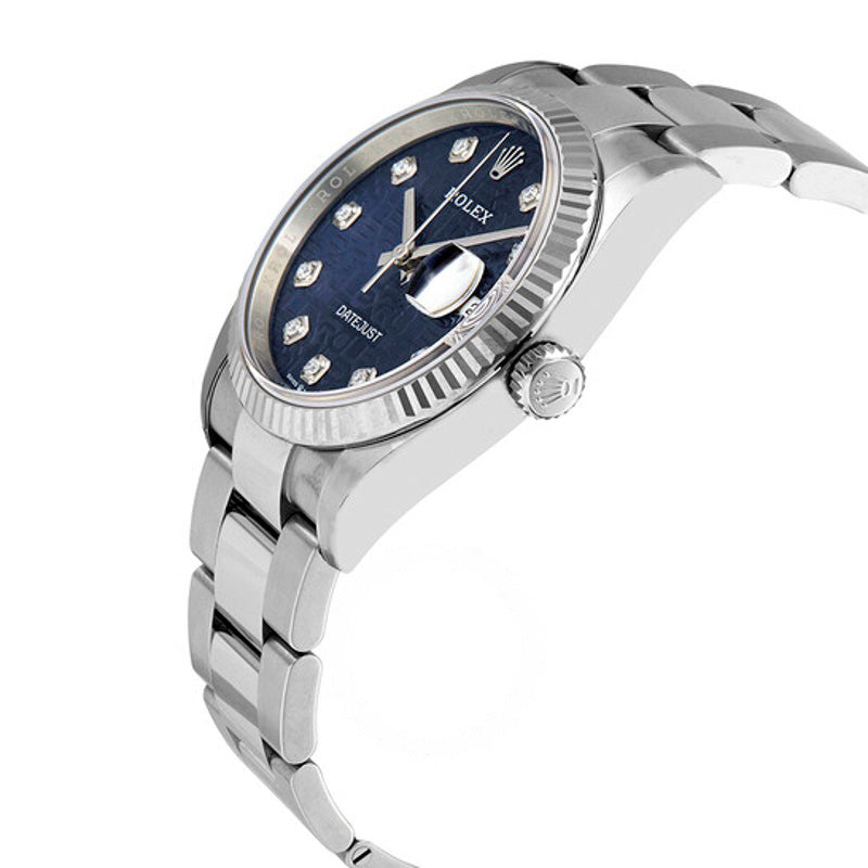 Relógio Oyster Datejust 36 Blue Jubilee com Mostrador de Diamante 36 mm - Mercado de Luxo - O Maior E-Commerce de Bens, Produtos e Serviços de Luxo do Brasil.