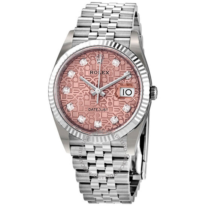 Relógio Datejust 36 Mostrador Jubilee Rosa Diamante  - Mercado de Luxo - O Maior E-Commerce de Bens, Produtos e Serviços de Luxo do Brasil.